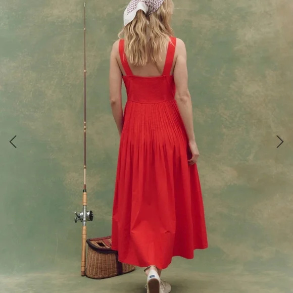 The Great Day Break Sleeveless Pleated Midi Dress - Picture 2 of 8